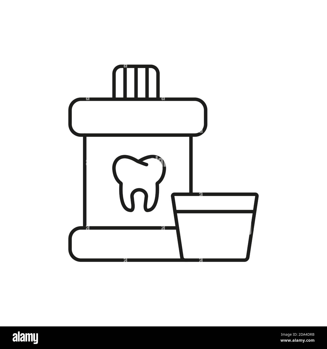 Mundwasser Icon Element der Zahnmedizin Icon für mobile Konzept und Web-Apps. Thin Line Mundspülung Symbol kann für Web und mobile verwendet werden. Premium-Symbol ein Stock Vektor