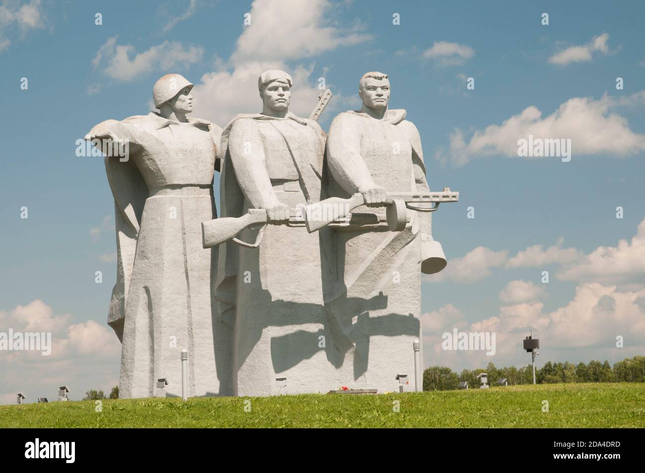 Der Gedenkkomplex „den Panfilow-Helden“ („feat 28“). Region Moskau. Wolokolamsk Bezirk, Dubosekowo Stockfoto