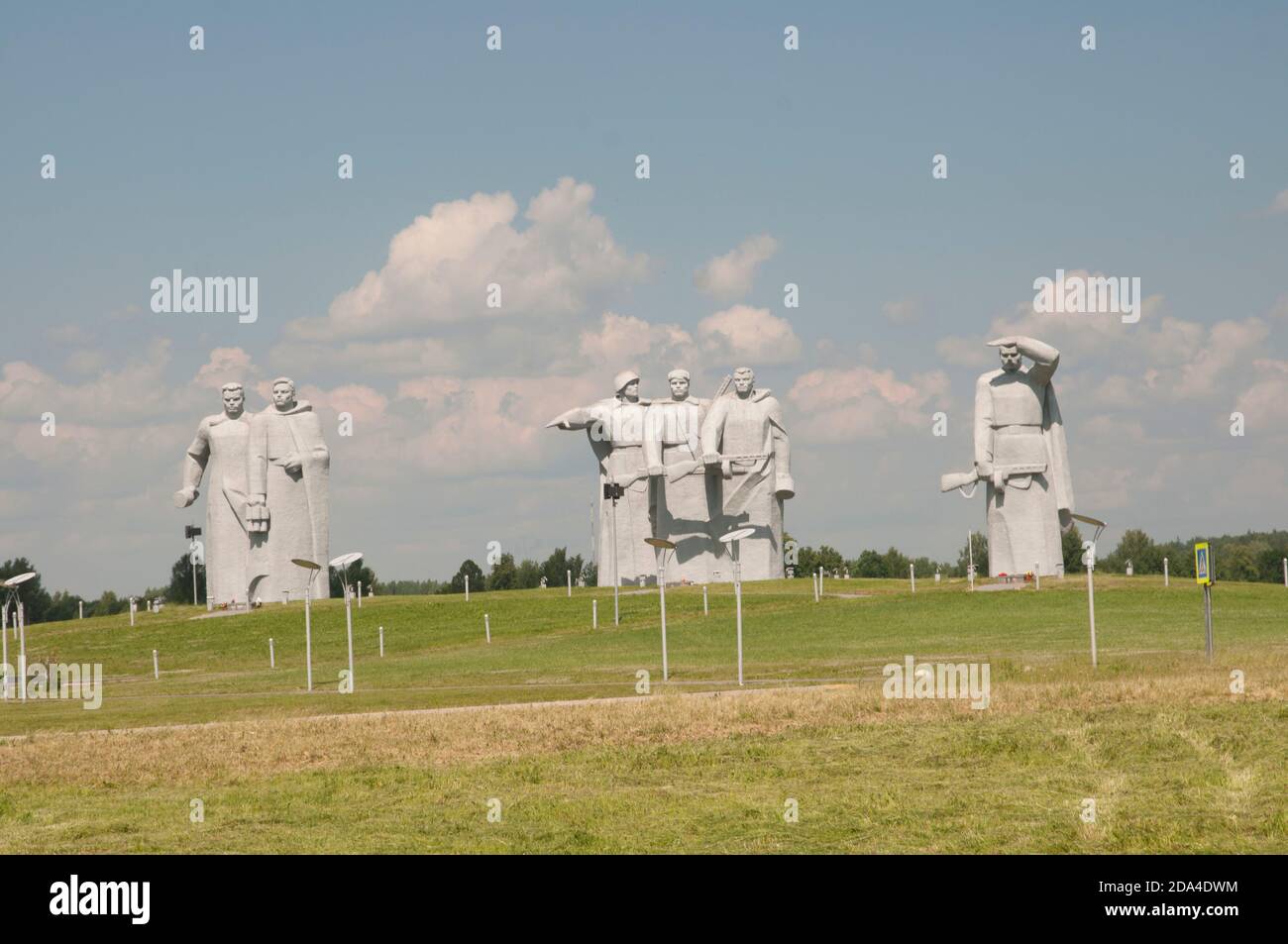 Der Gedenkkomplex „den Panfilow-Helden“ („feat 28“). Region Moskau. Wolokolamsk Bezirk, Dubosekowo Stockfoto