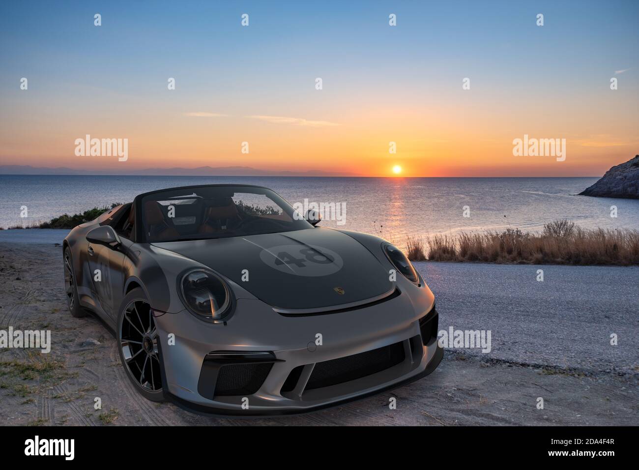 Porsche 911 Speedster Heritage im sportlichen Retro-Stil Stockfoto