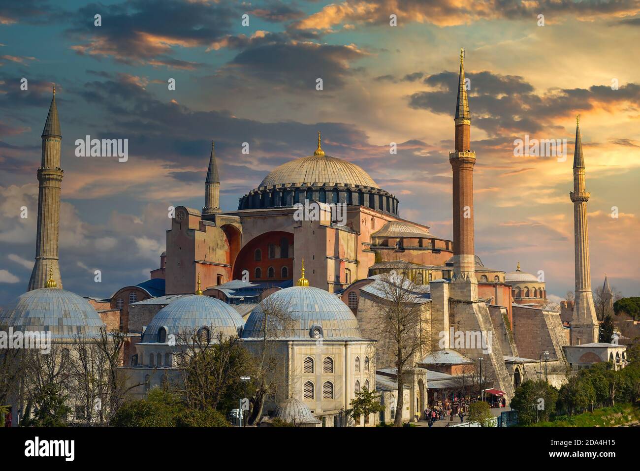 Dämmerung und Hagia Sophia Stockfoto