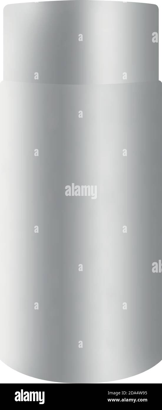 3d-Illustration eines leeren kosmetischen Behälters, isoliert auf weißem Hintergrund Stock Vektor