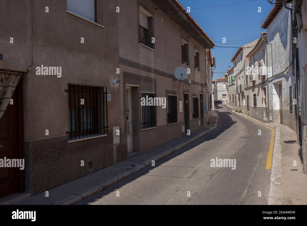 Colmenar de Oreja Straße, Madrid, Spanien. 17. Jahrhundert prächtige Beispiele von kastilischen Dorf Stockfoto