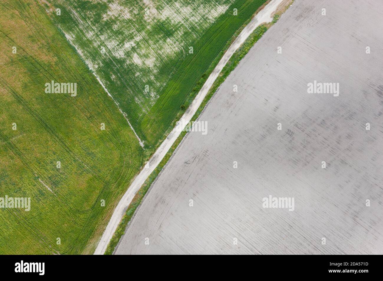 Luftaufnahme von Feldmustern, Andalusien, Spanien Stockfoto