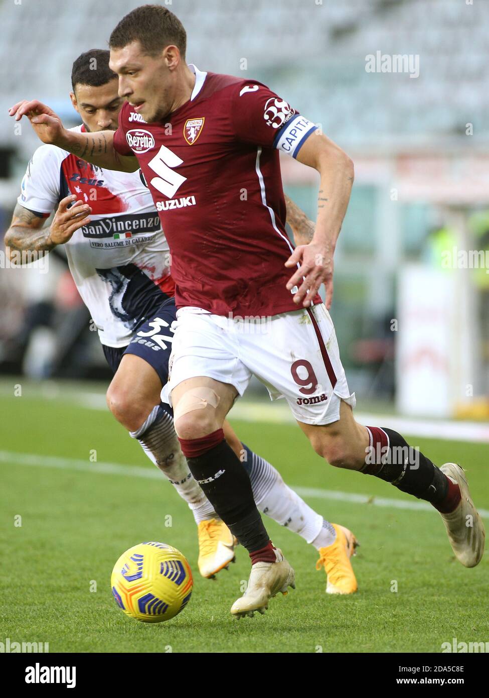 09 Andrea Belotti (Turin FC) während Turin FC gegen FC Crotone, Italienisches Fußballspiel Serie A, turin, Italien, 08. November 2020 Foto: LM/Claudio Benedetto Stockfoto