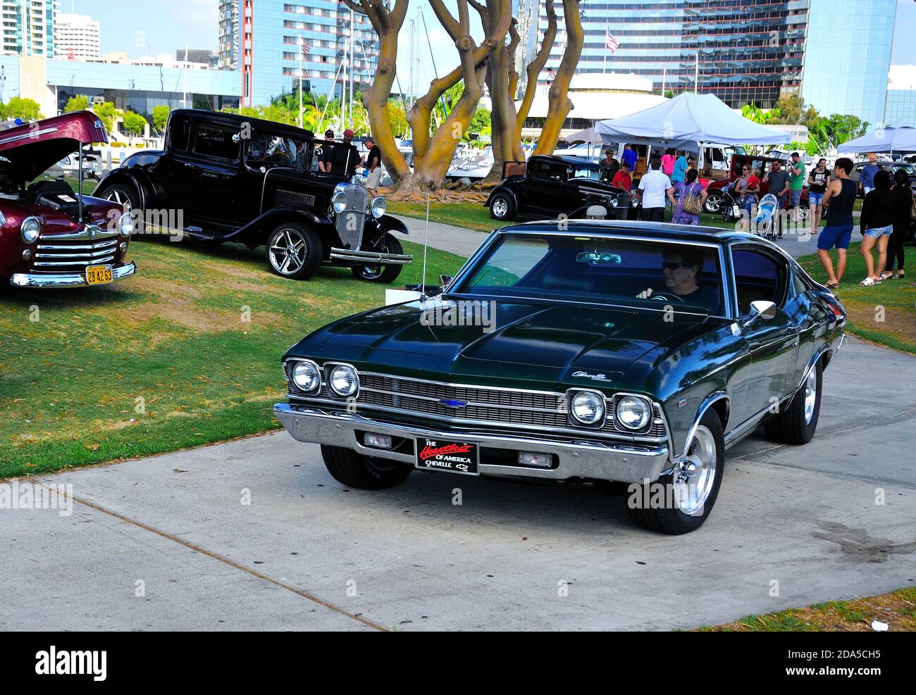 Ausstellung von alten, Retro-Sammler-Autos, die gut gepflegt sind und halten in Arbeitsbedingungen von den Eigentümern. San Diego. USA. Stockfoto