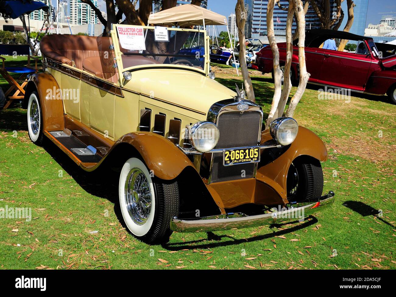 Ausstellung von alten, Retro-Sammler-Autos, die gut gepflegt sind und halten in Arbeitsbedingungen von den Eigentümern. San Diego. USA. Stockfoto