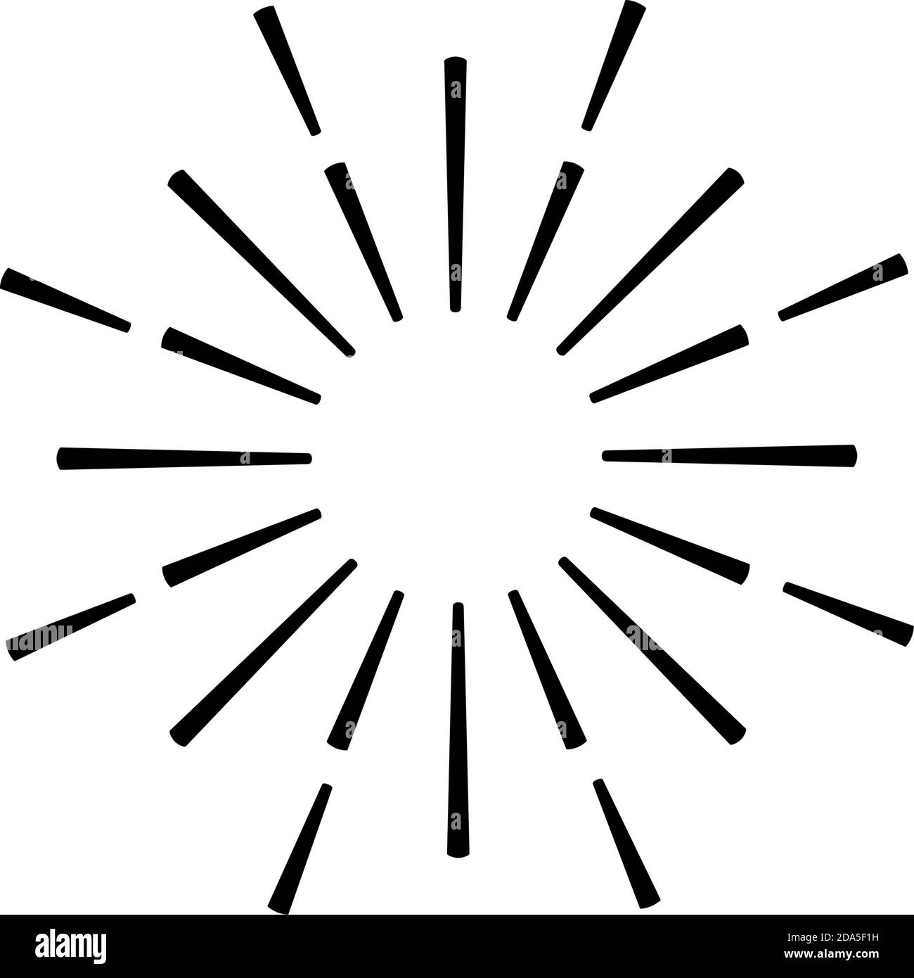 sunburst Strahlen Dekoration isoliert Symbol Vektor Illustration Design Stock Vektor