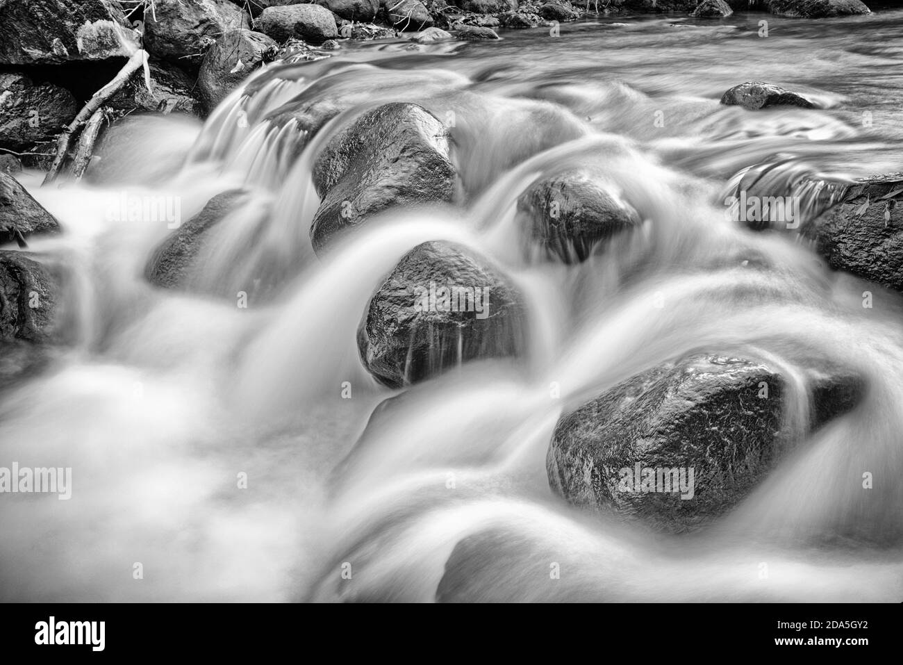 Riviere Beauport und die Wasserfälle im Parc Armand Grenier in Quebec City, Kanada Stockfoto