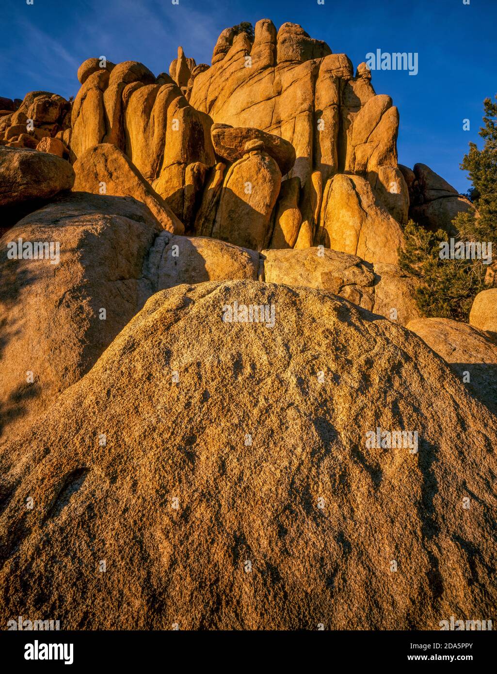 Felsformationen, Hidden Valley, Joshua Tree National Park, Kalifornien Stockfoto