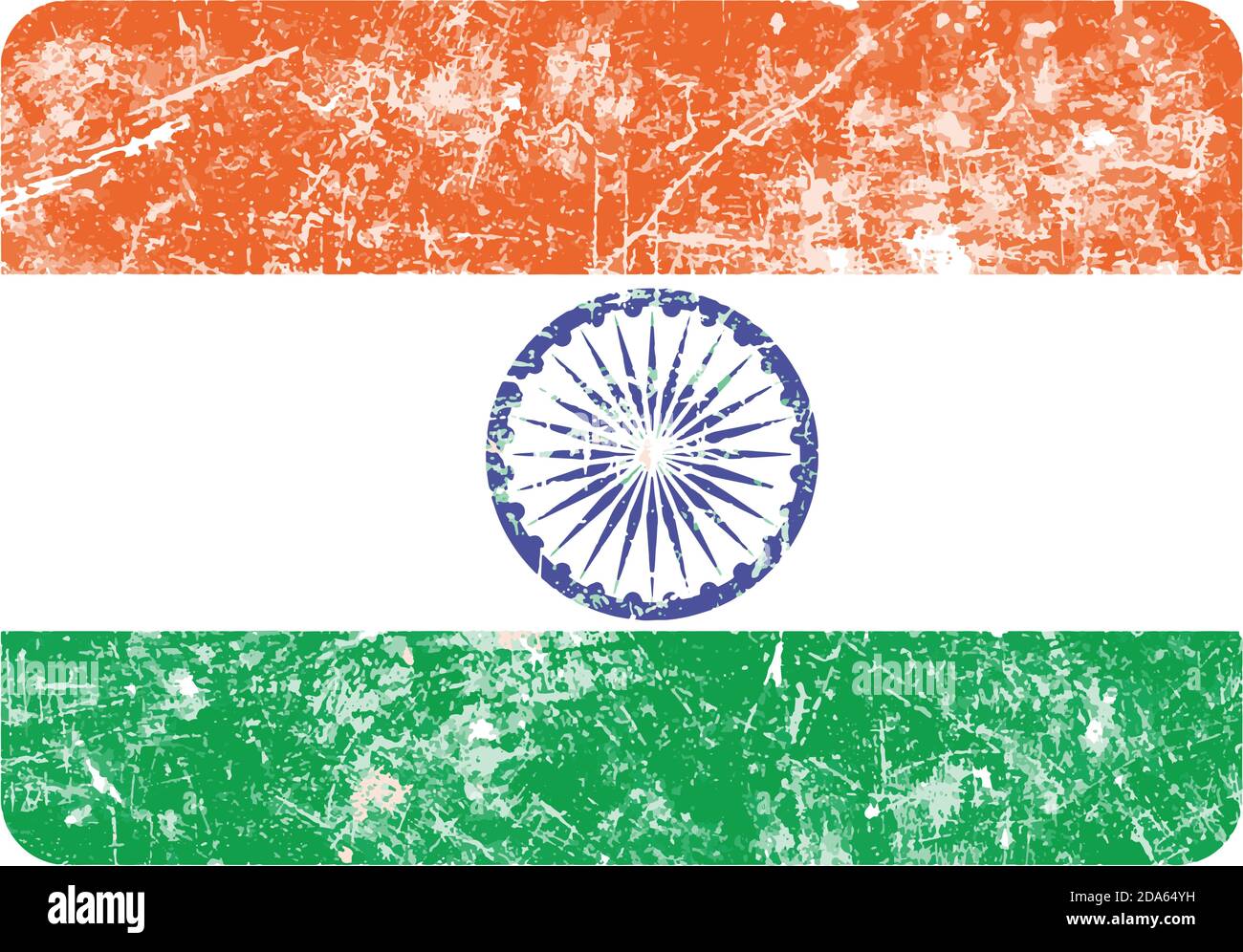 Illustration Vektor Grunge Stempel Flagge von Indien Land Stock Vektor