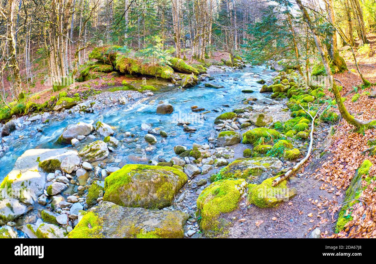 Aspe Valley, Nationalpark der Pyrenäen, Parc National des Pyrenees, Pyrenees-Atlantiques, Pyrenäen, Nouvelle-Aquitaine, Frankreich, Europa Stockfoto