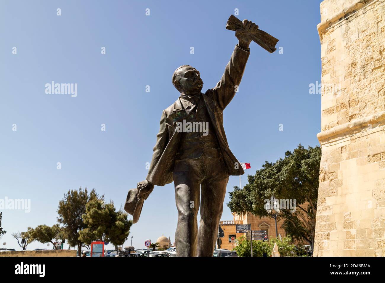 Statue von Manwel Dimech Stockfoto
