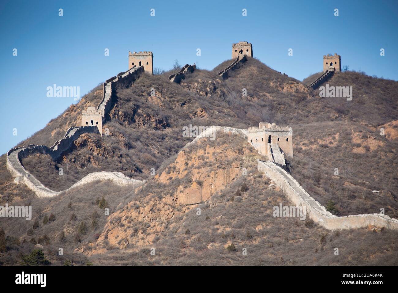 Simatai große Mauer in Gubei Water Town in Peking. Stockfoto