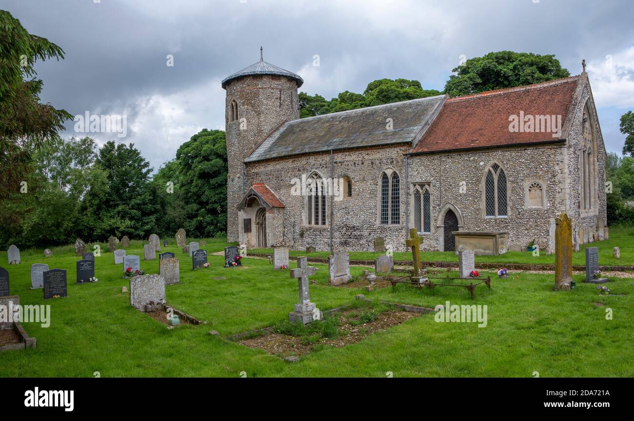 St. Nicholas Church, Shereford, Norfolk, England, Großbritannien Stockfoto