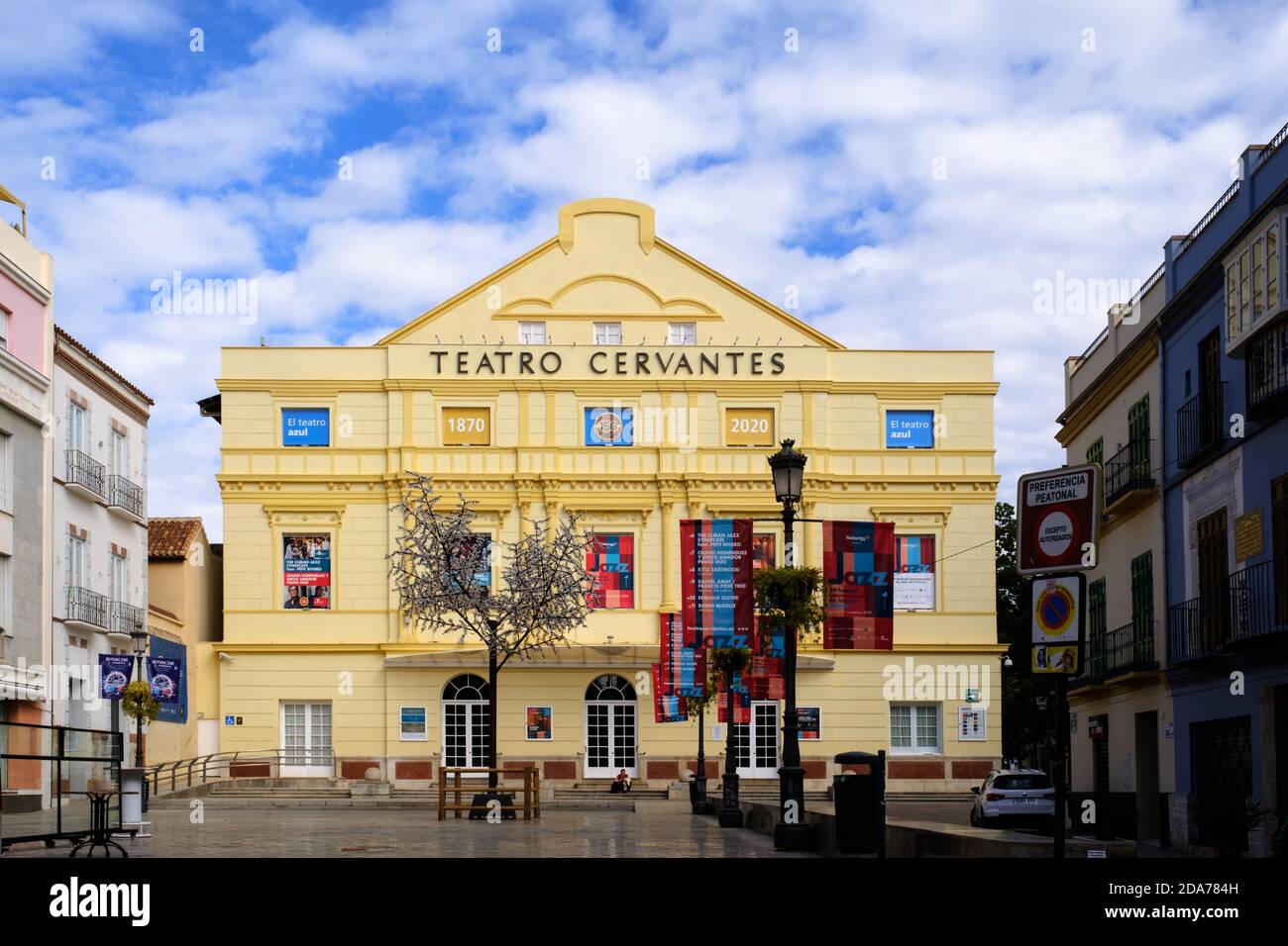 Straßenszenen in der Stadt Malaga, Andalusien, Costa del Sol, Spanien Stockfoto