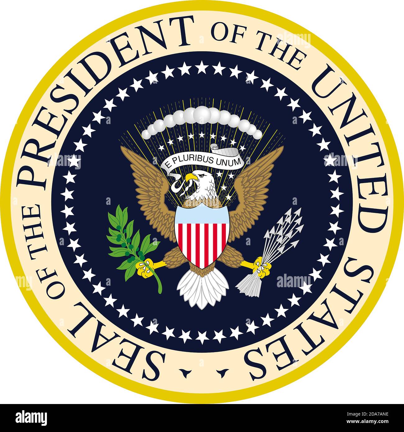 Siegel des Präsidenten der Vereinigten Staaten von Amerika. Stockfoto