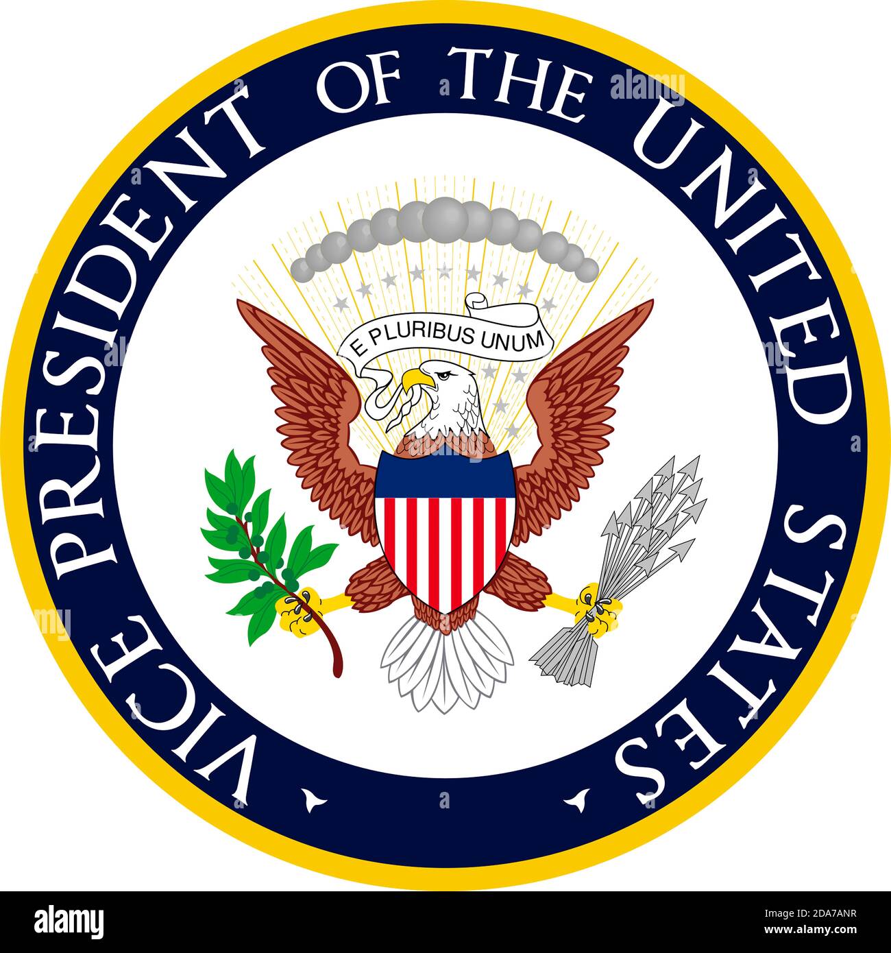 Siegel des Vizepräsidenten der Vereinigten Staaten von Amerika. Stockfoto