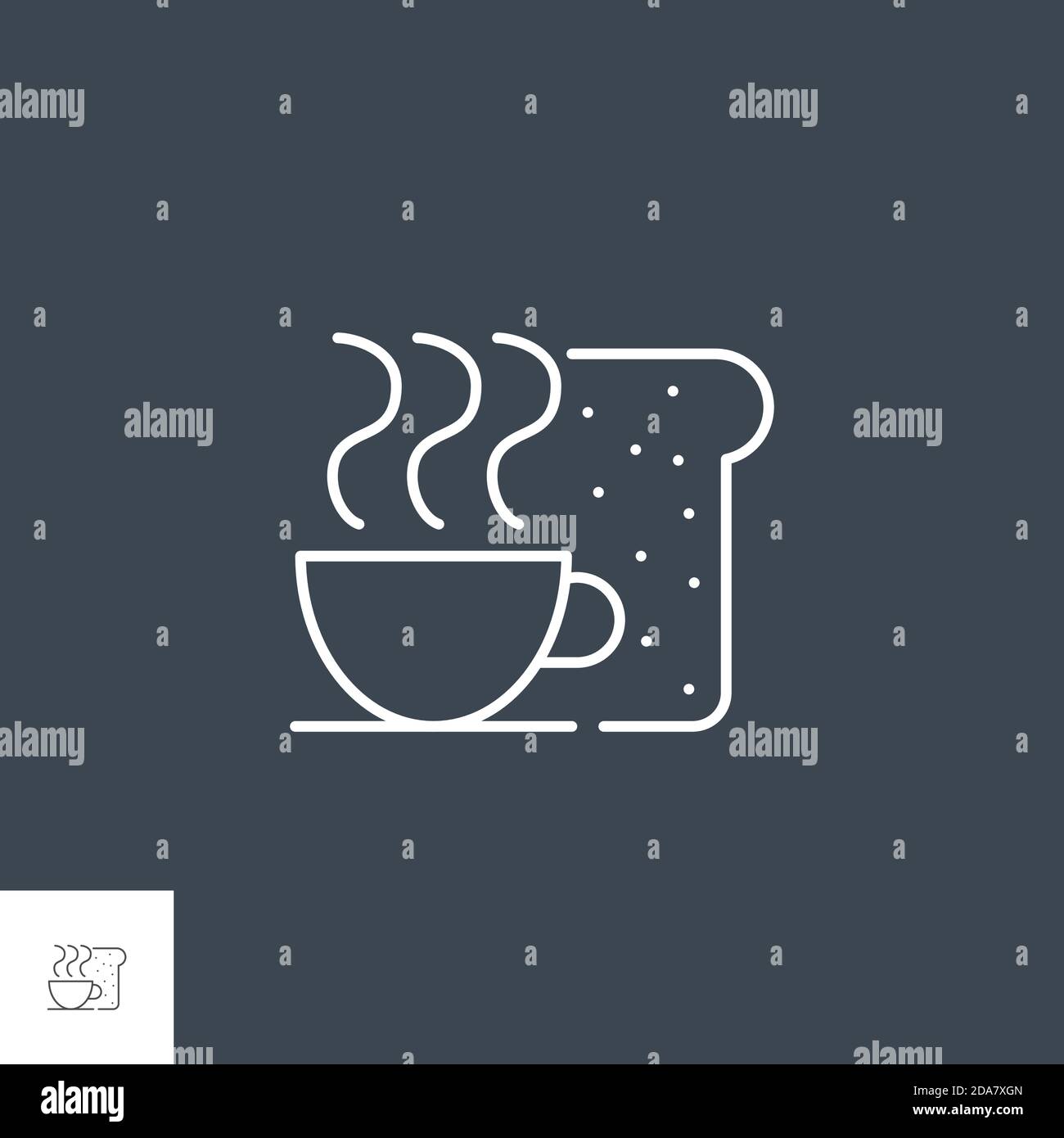 Breakfat-Verwandtes Vektorliniensymbol. Stock Vektor