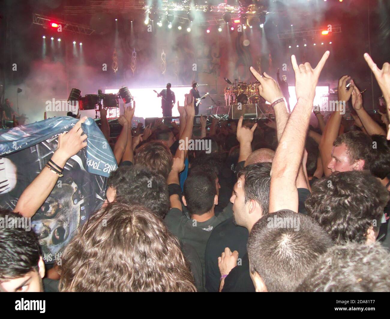 Headbanger beim Optimus Alive Konzert in Algês, Oeiras, Portugal - 09. Juli 2009 Stockfoto