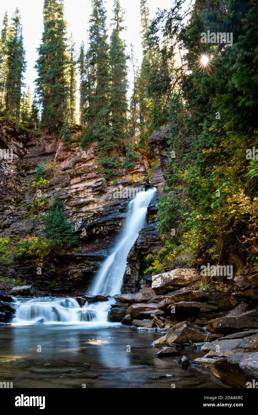 Waterfall, San Juan Mountains, Colorado, USA Stockfoto