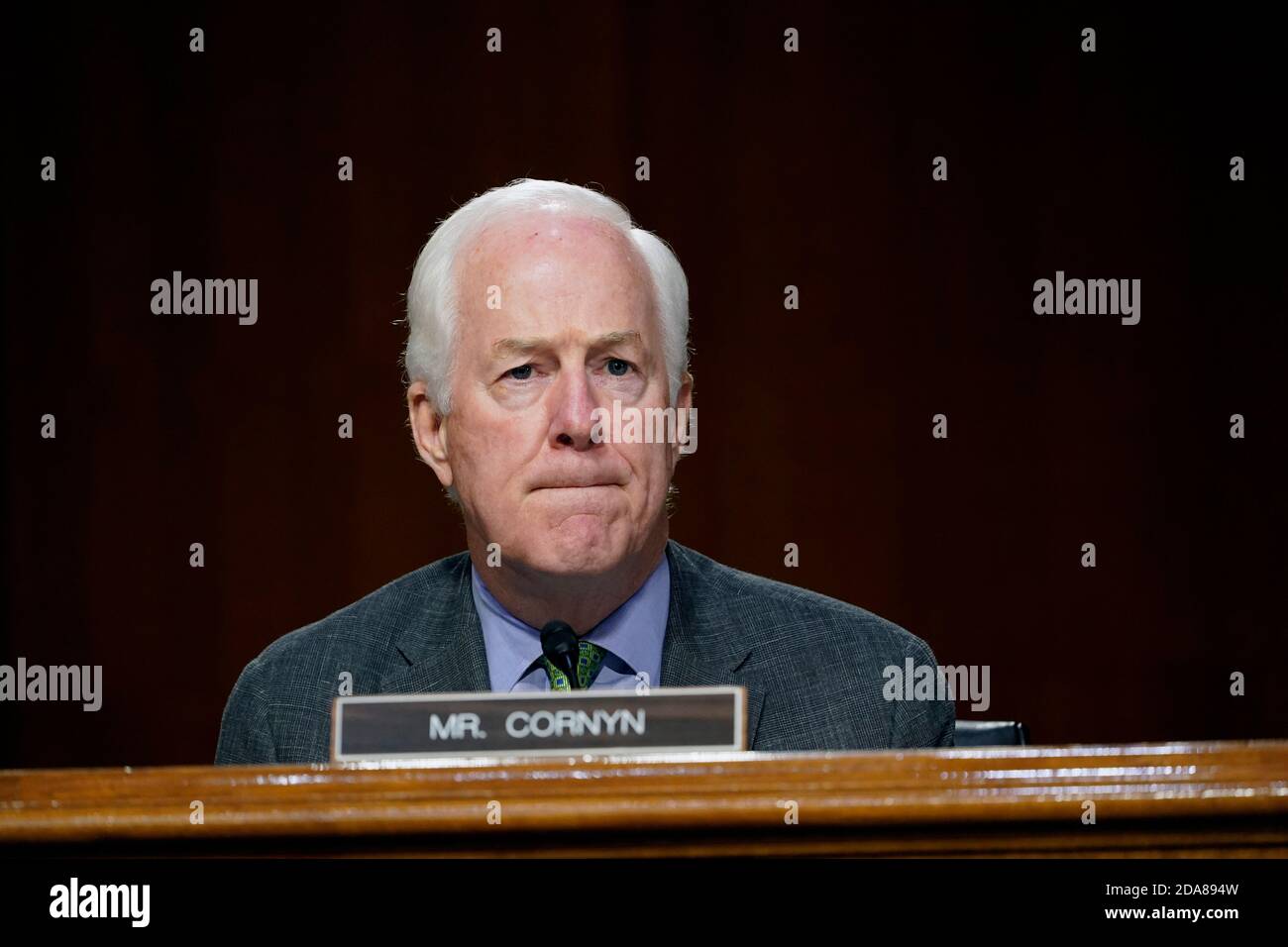 Der US-Senator John Cornyn (Republikaner von Texas) hört am ...