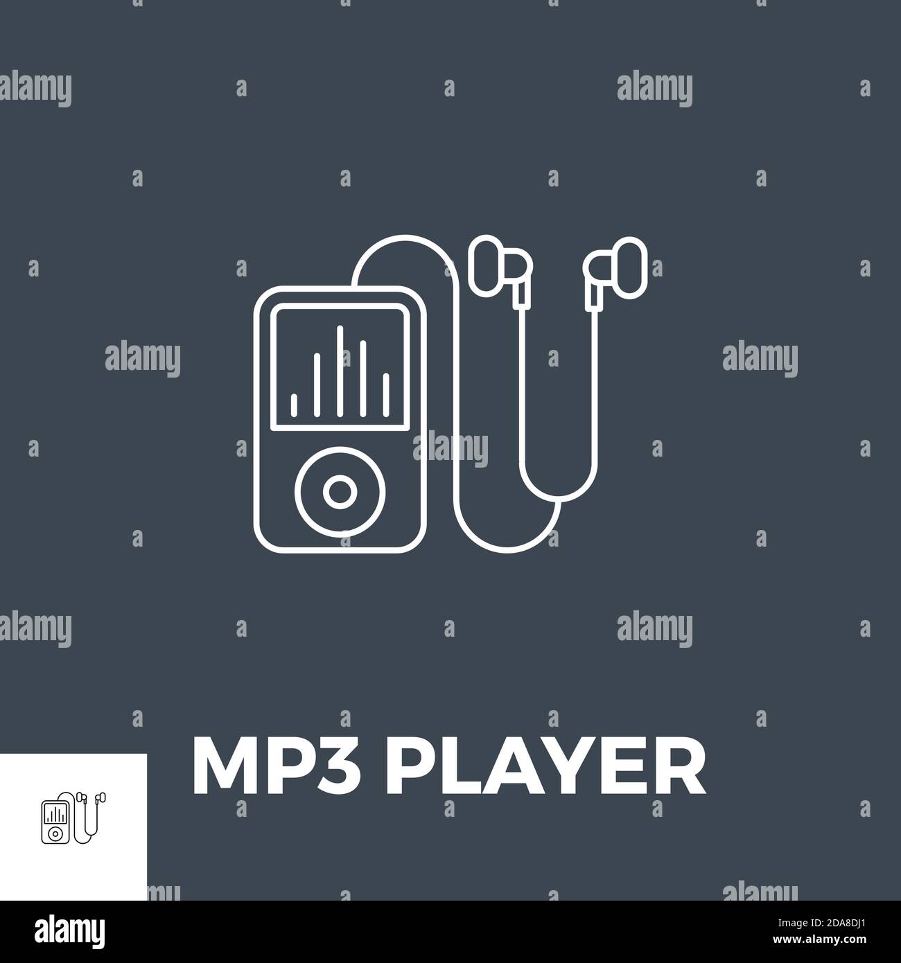 MP3-Player Line-Symbol Stock Vektor