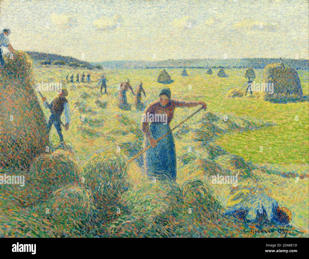 La Récole des Foins, Eragny, 1887, The Hay Harvest, Éragny von Camille Pissarro Stockfoto