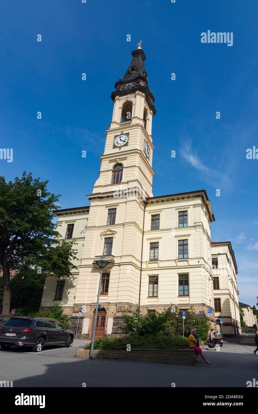 Zittau: Glockenturm des Johanneums, Christian-Weise-Gymnasium, Oberlausitz, Oberlausitz, Sachsen, Sachsen, Deutschland Stockfoto