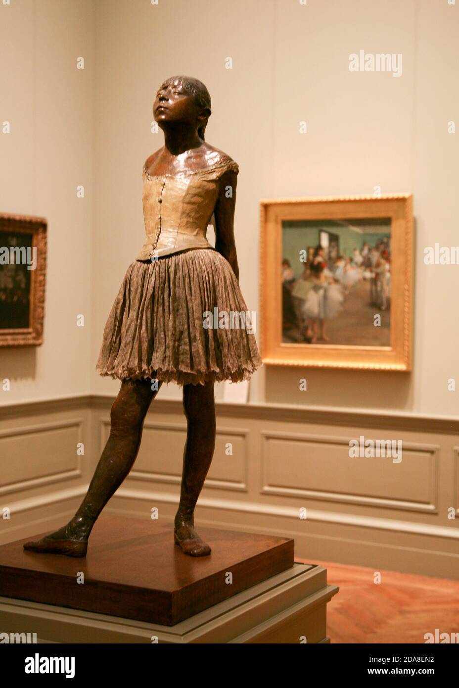 Edgar Degas Künstler Little Ballerina Bronze Skulptur 1922 ( Petite danseuse de quatorze ans ) , Metropolitan Museum of Art, New York, USA. Stockfoto