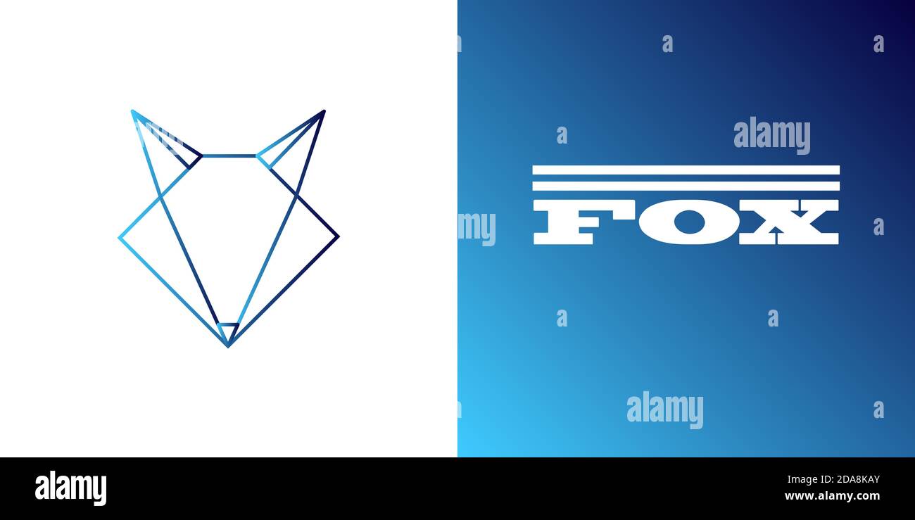 Vektor abstrakt Fuchs Logo Elemente. Einfacher und sauberer Stil Stock Vektor