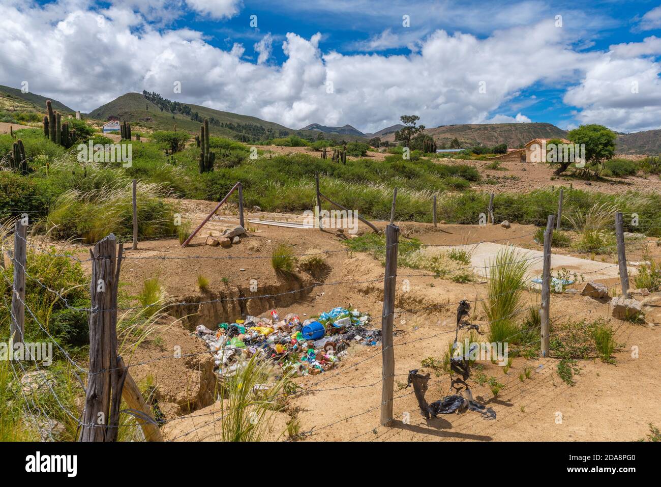 Kleines Dorf von Candelaria, Departemento Sucre, Bolivien, Lateinamerika Stockfoto