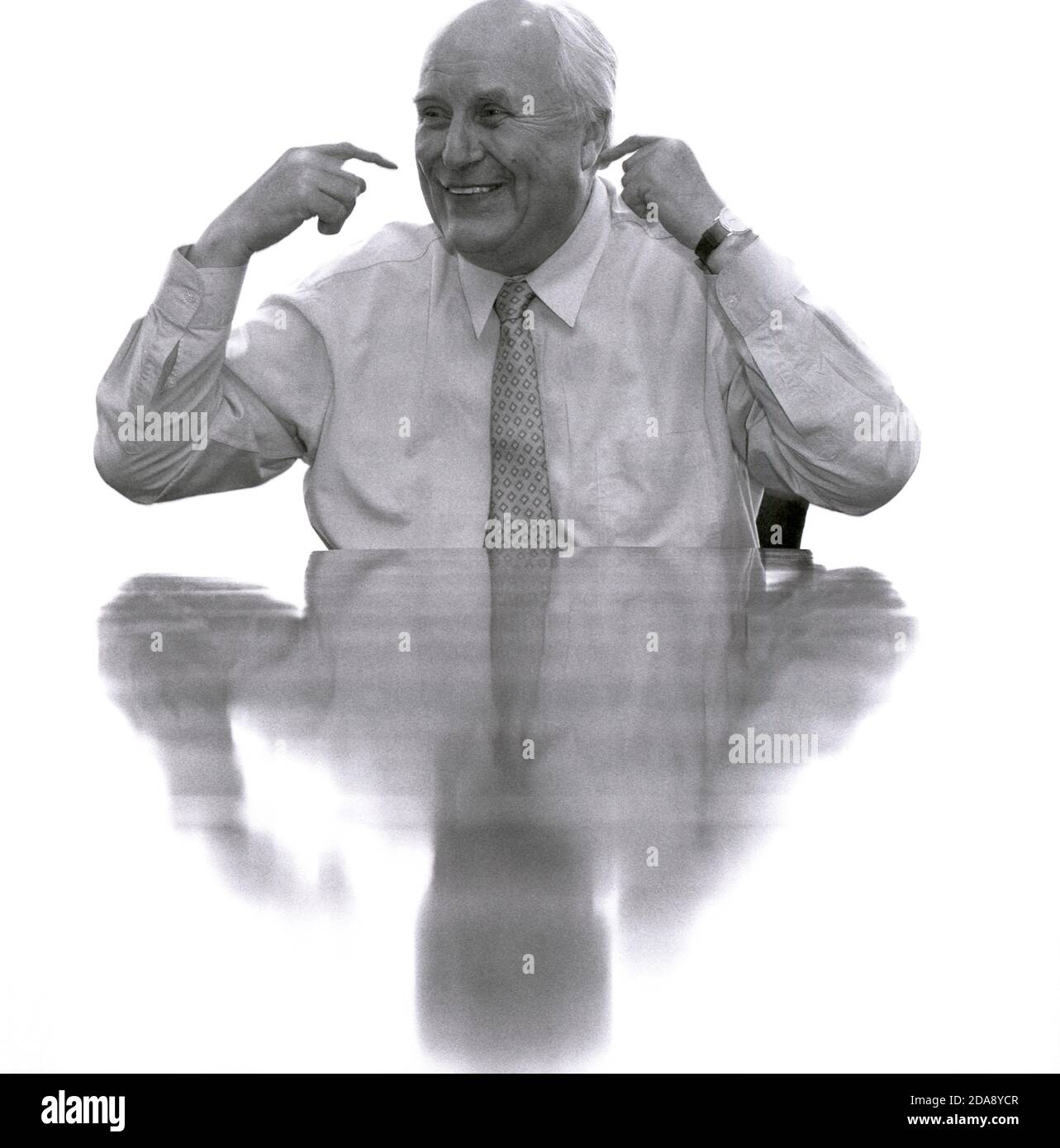 Porträt von Norman Willis Generalsekretär der Trades Union Kongress in Großbritannien Stockfoto