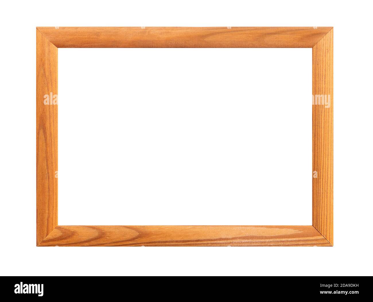 Fotorahmen isoliert auf weißem Hintergrund. Holzrahmen, Holzrahmen Stockfoto