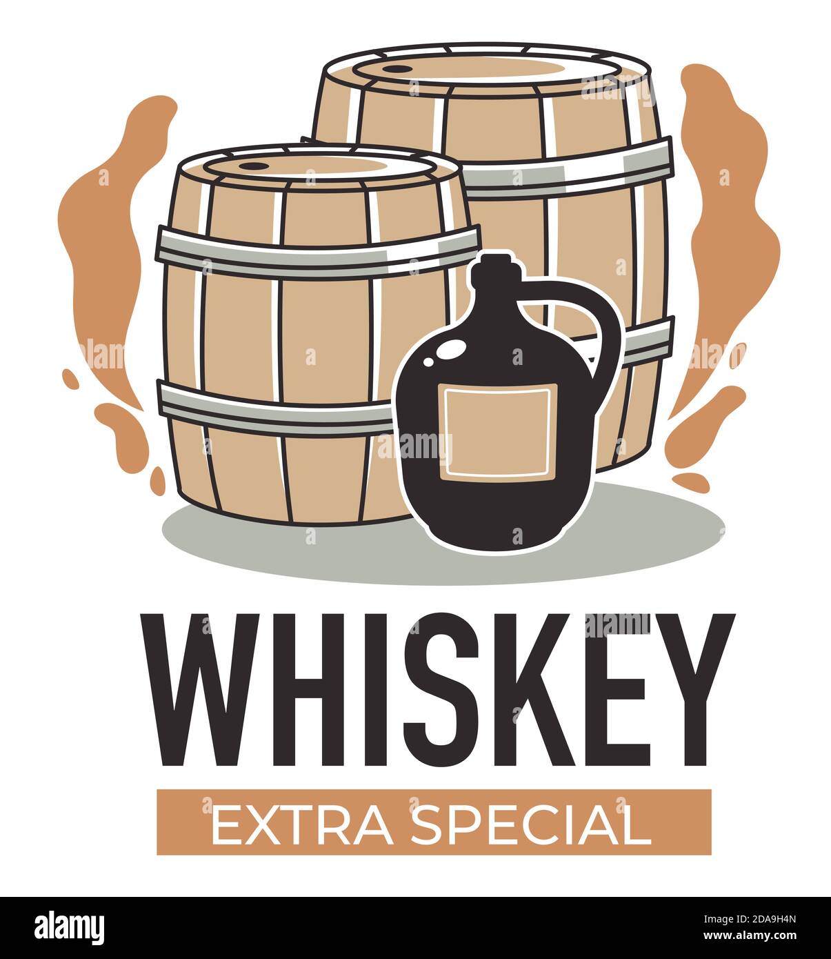 Whiskey extra spezielle Produktion von Alkohol Vektor Stock Vektor