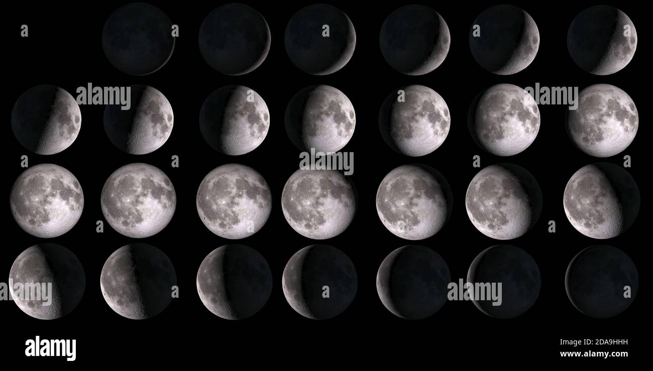 Mondphasen kalender -Fotos und -Bildmaterial in hoher Auflösung – Alamy