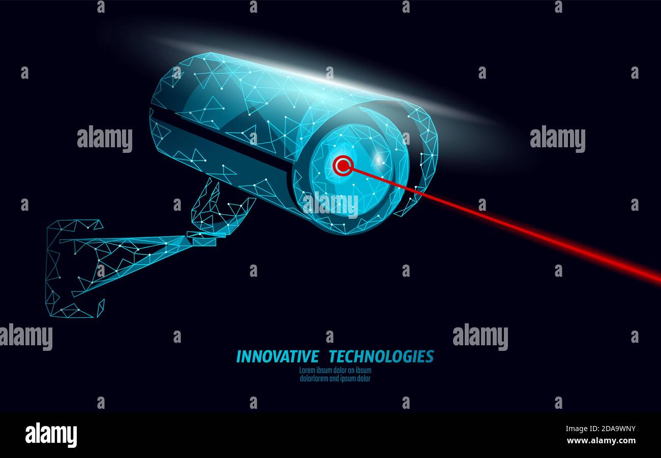 CCTV-Digitalkamera mit Privatsphärenkontrolle. Business Security Video aussehende Grafik Gefahr Monitor. Vektor-Illustration für das Konzept der Warnhinweise für die Privatsphäre von Geräten Stock Vektor