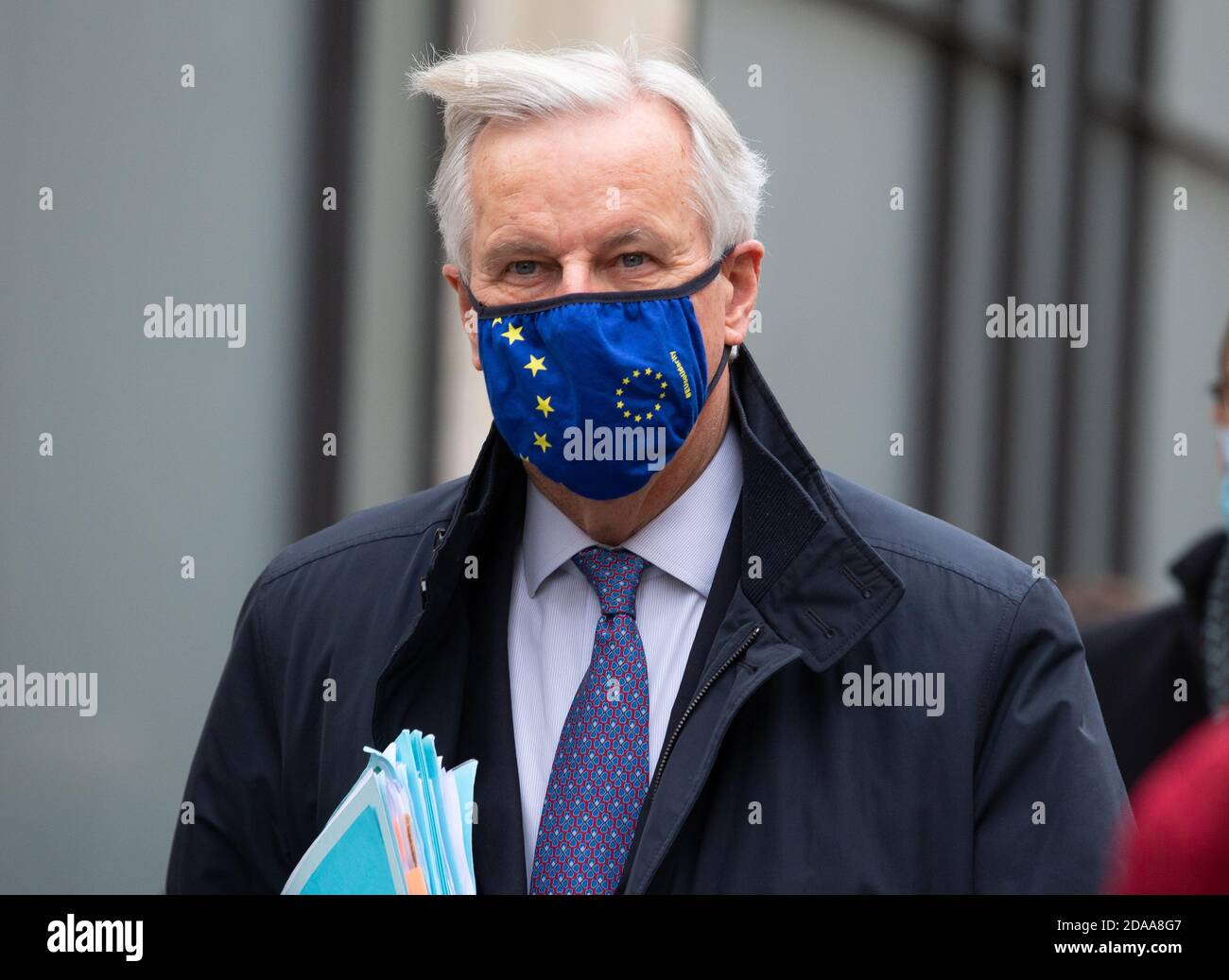 London, Großbritannien. November 2020. EU-Chefunterhändler Michel Barnier in Westminster für Gespräche mit Lord David Frost über den Austritt der Briten aus der Europäischen Union. Kredit: Mark Thomas/Alamy Live Nachrichten Stockfoto