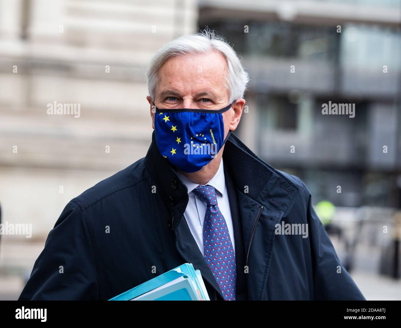 London, Großbritannien. November 2020. EU-Chefunterhändler Michel Barnier in Westminster für Gespräche mit Lord David Frost über den Austritt der Briten aus der Europäischen Union. Kredit: Mark Thomas/Alamy Live Nachrichten Stockfoto