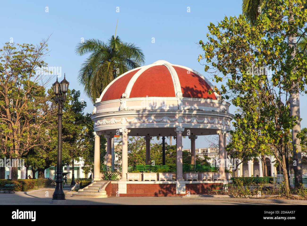 Kuba, Cienfuegos, Parque Martí, Bandstand Stockfoto