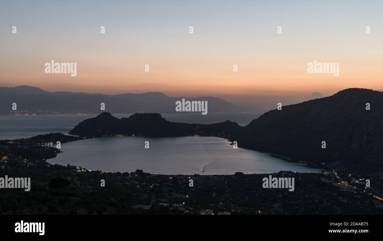 See Vouliagmenis - Heraion, Perachora Corinthia Griechenland. Stockfoto