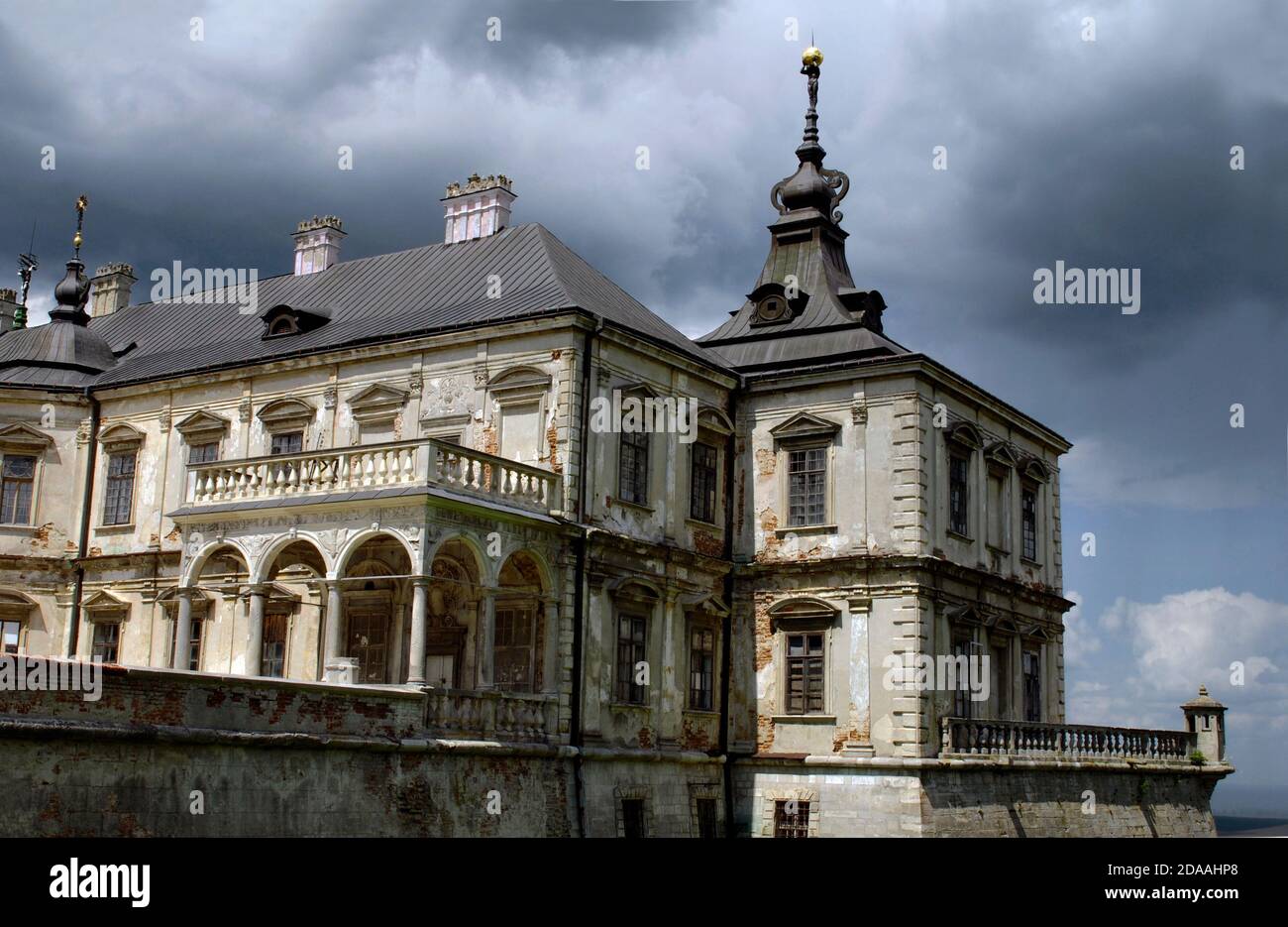 Renaissance-Palast im Dorf Pidgirtsy. Lviv Region. Ukraine Stockfoto