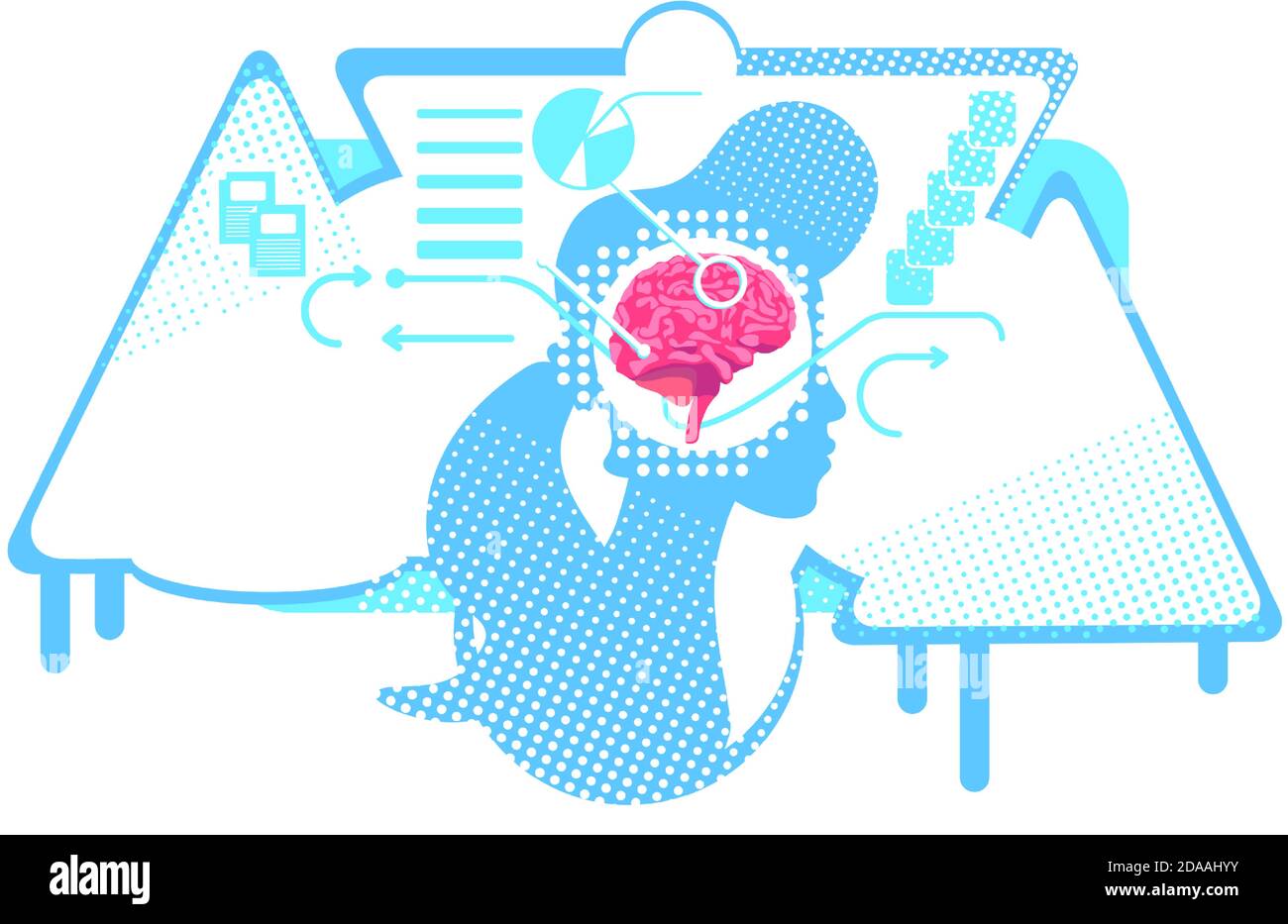 Memory Flat Concept Vektorgrafik Stock Vektor