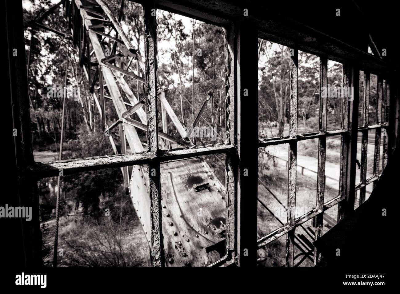 Dredge und Dragline Historische Stätte in Australien Stockfoto