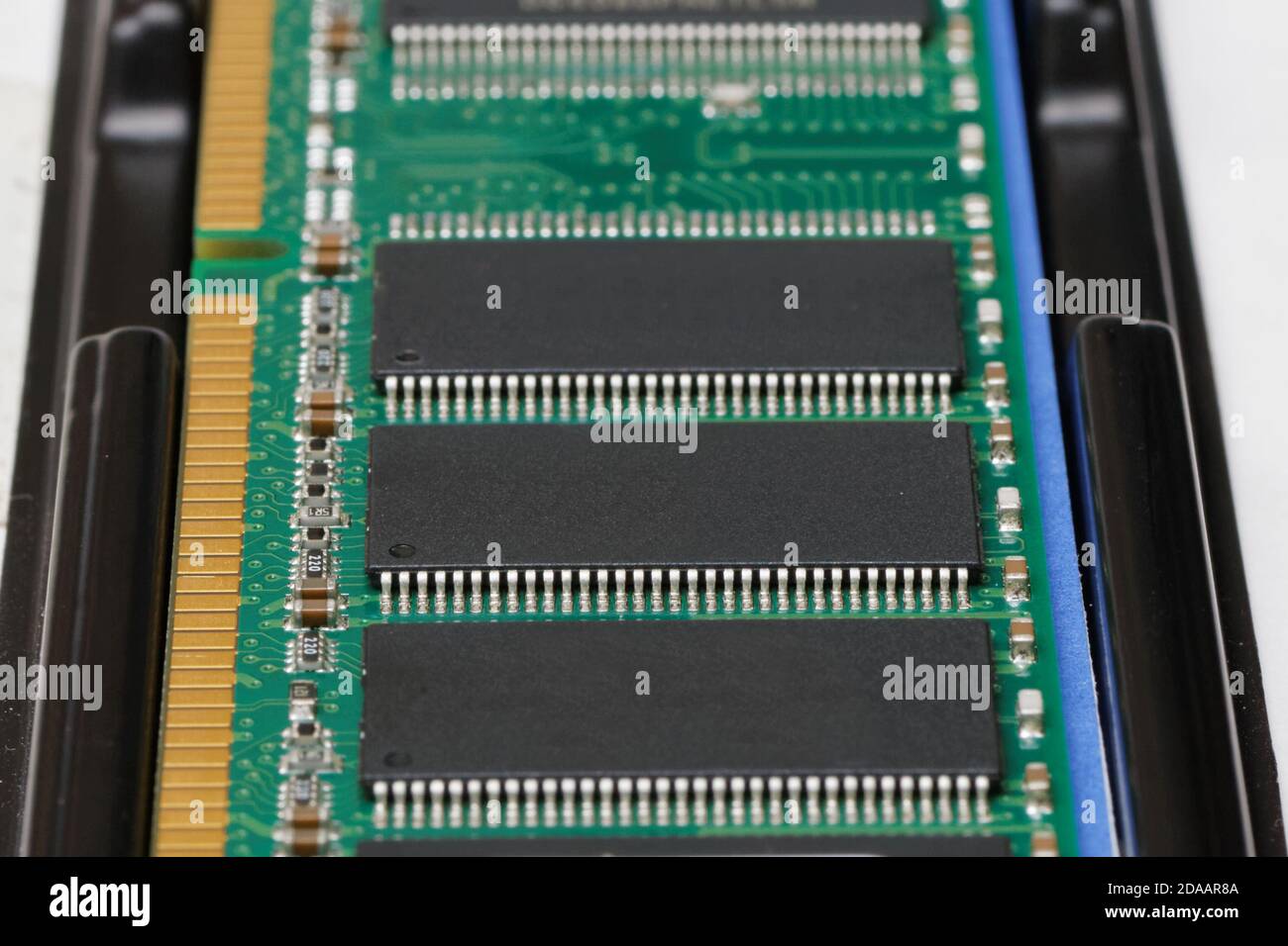 Closeup Leiterplatte des Computers Memorys Modul Stockfoto