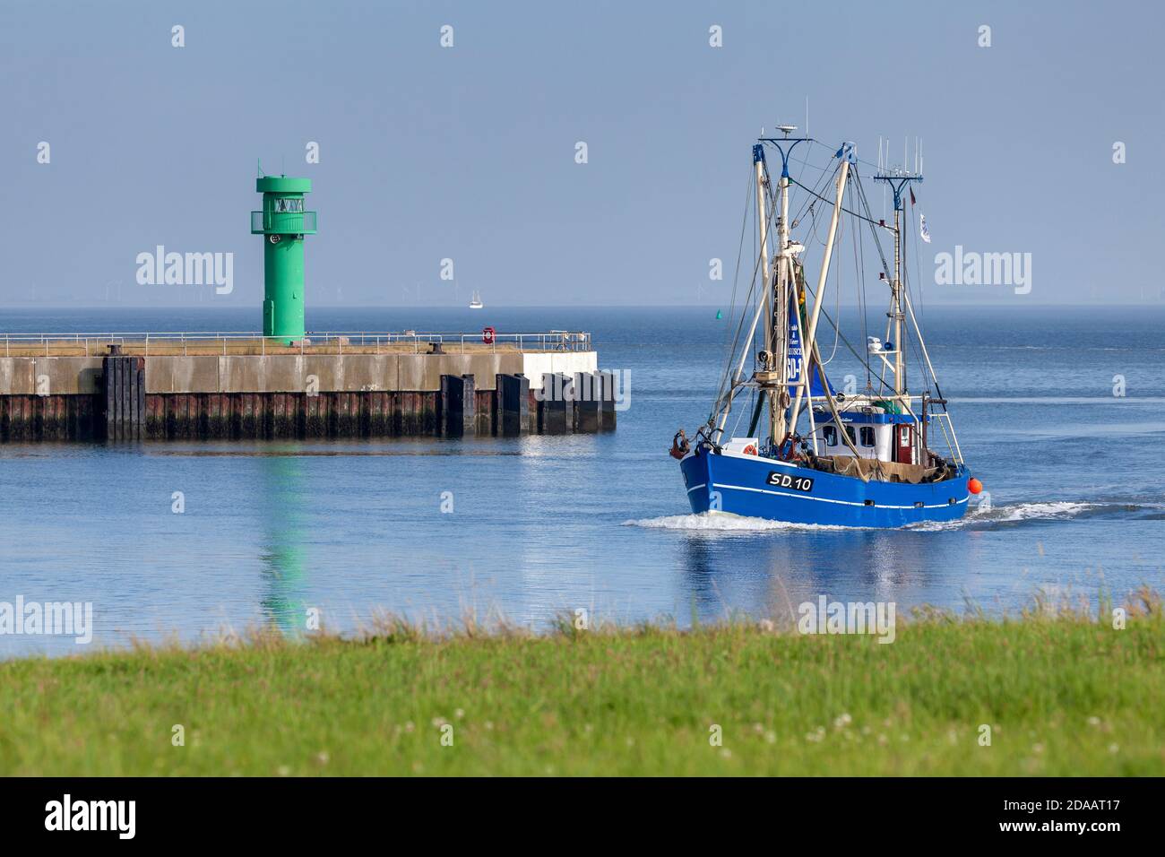 Geographie / Reisen, Deutschland, Schleswig-Holstein, Büsum, Garnelen an der Hafeneinfahrt, Büsum, Dithma, Additional-Rights-Clearance-Info-not-available Stockfoto