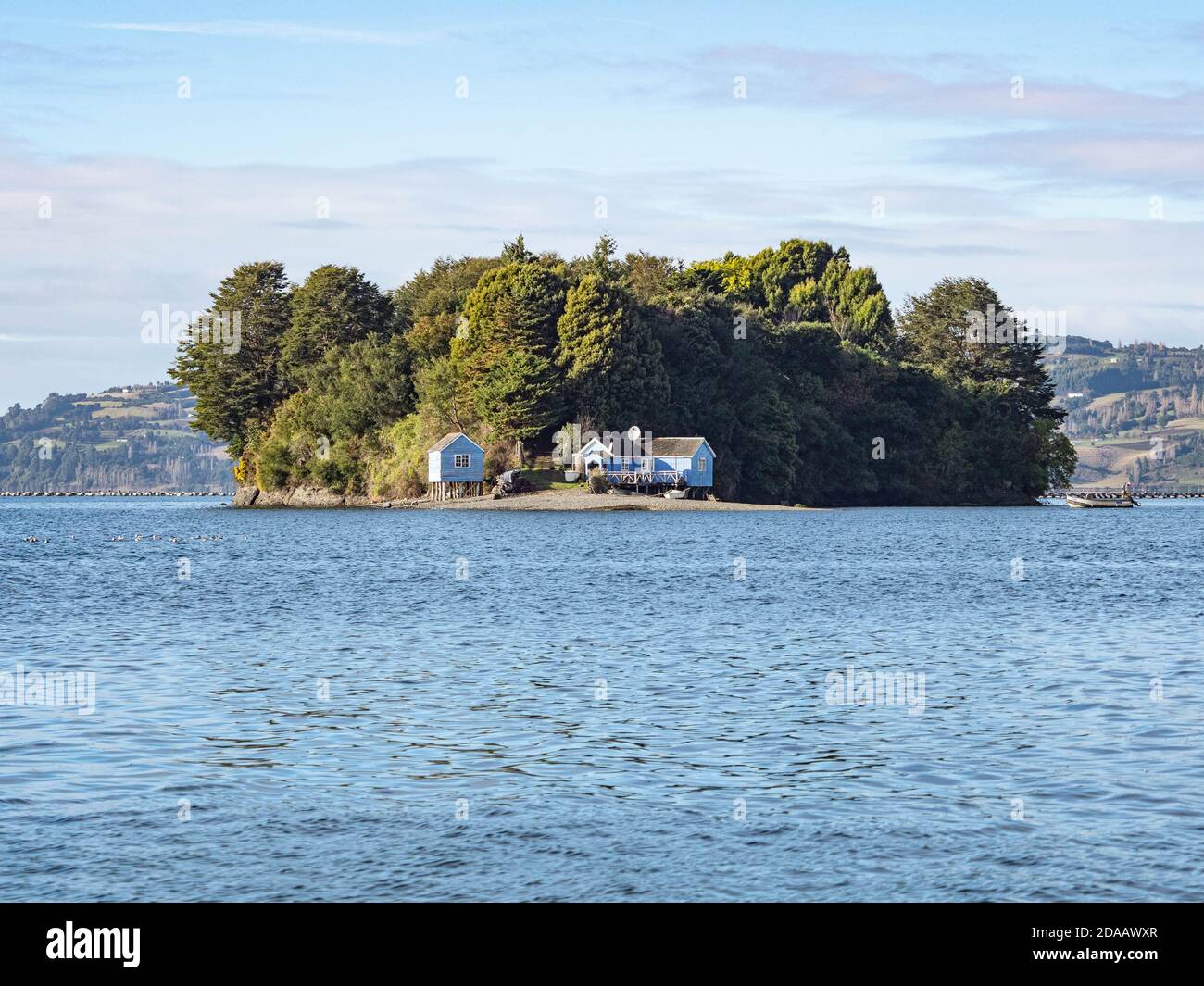 Haus in Chinched in Chiloé Patagonien Stockfoto