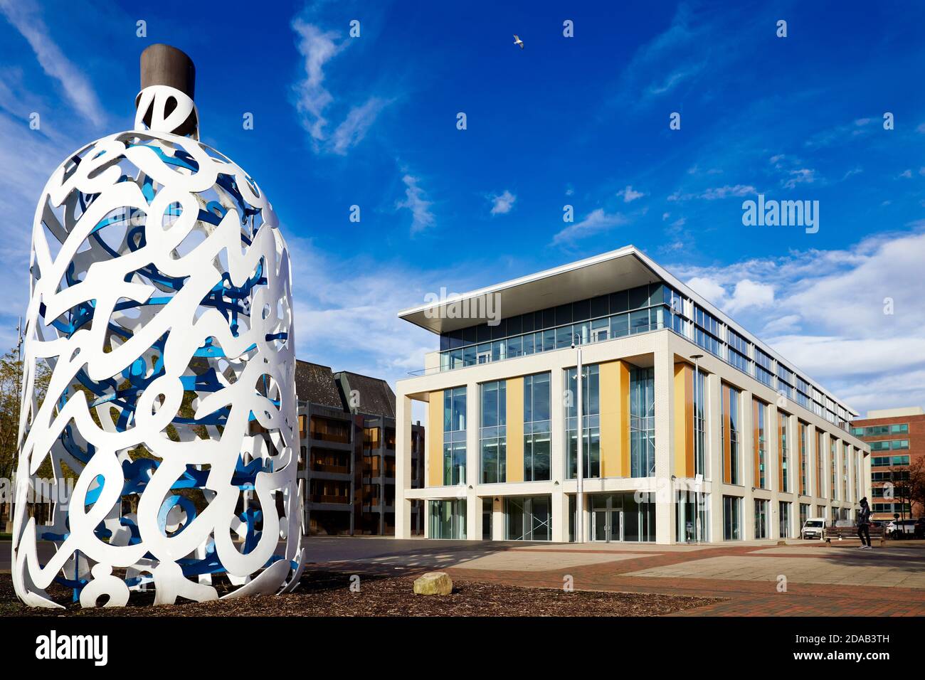 Middlesbrough Central „Flasche mit Notizen“ Stockfoto