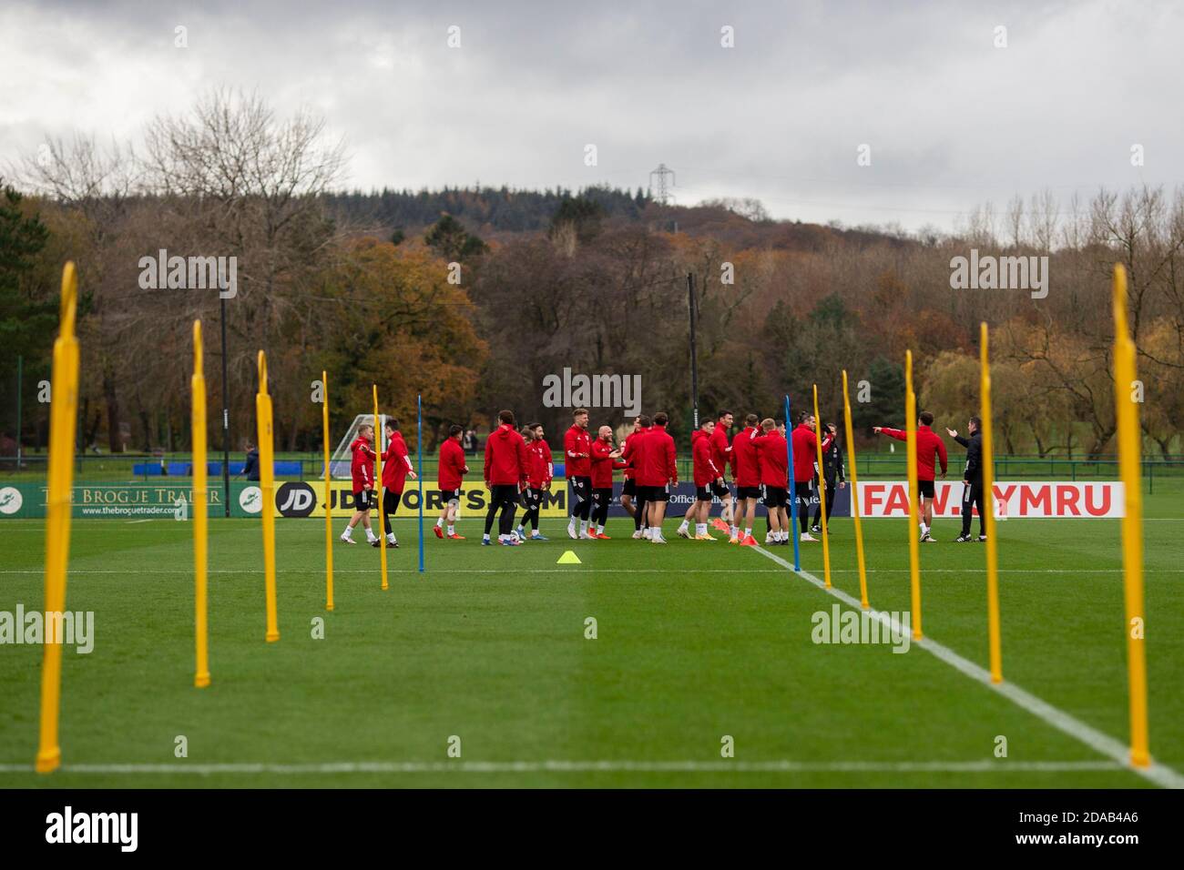 Hensol, Wales, Großbritannien. November 2020. Eine allgemeine Ansicht im Vale Resort während des Trainings der walisischen Fußballnationalmannschaft für Spiele gegen die USA, die Republik Irland und Finnland. Kredit: Mark Hawkins/Alamy Live Nachrichten Stockfoto