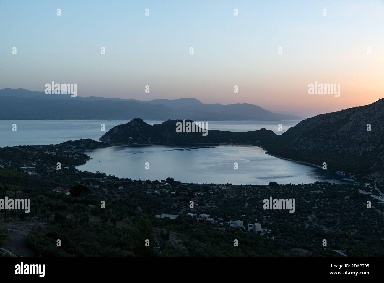 See Vouliagmenis - Heraion, Perachora Corinthia Griechenland. Stockfoto